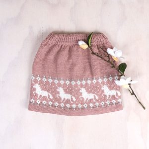 Strikkeskjørt Enhjørning - garnpakke i Bluum Pure Eco Baby Woo
