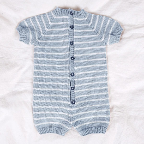 Strikk Sommerdress m/striper - garnpakke i Bluum Soft Merino Ull