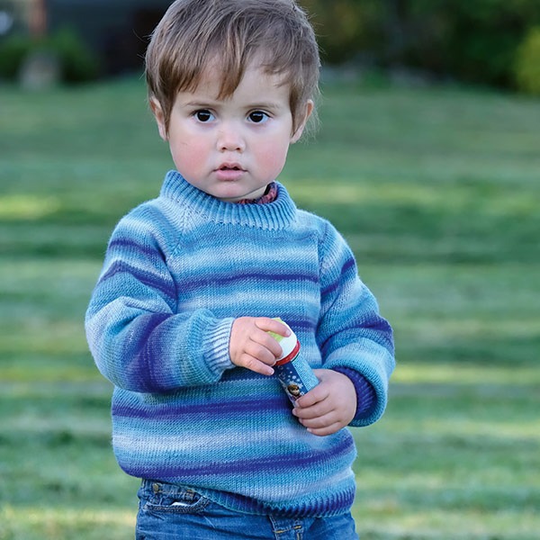 Strikkegenser Fargespill - garnpakke i Bluum Soft Merino Ull