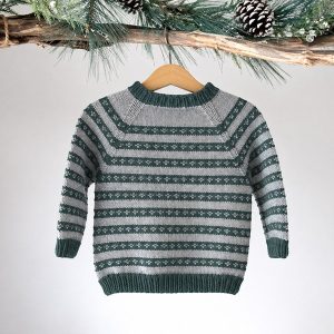 Strikkegenser Julekyss - garnpakke i Bluum Pure Eco Baby Wool
