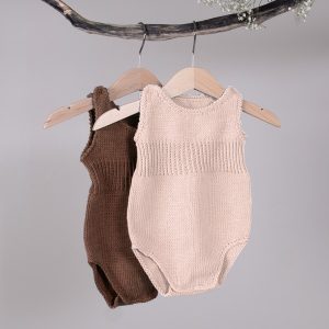 Strikkeromper med ribb 2 stk - garnpakke i Bluum Soft Merino Ull