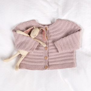 Strikkesett Babysett Perlestriper - garnpakke i Bluum Soft Merino Ull