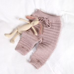 Strikkesett Babysett Perlestriper - garnpakke i Bluum Soft Merino Ull